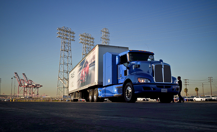 Toyota is testing a fuel cell truck that emits just water vapor on drayage runs around the Los Angeles-Long Beach port complex.